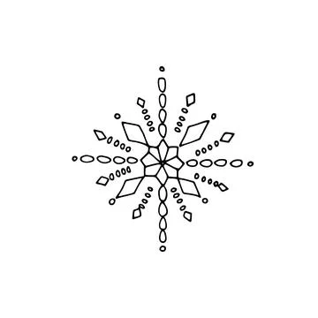 Hand-drawn snowflake  Stock Illustration