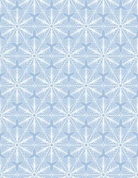 Hand drawn snowflake pattern Stock Illustration