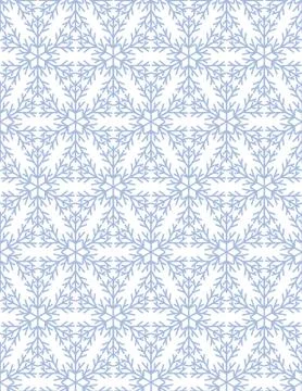 Hand drawn snowflake pattern Stock Illustration