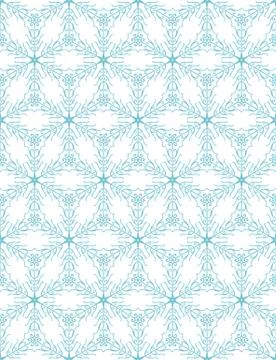 Hand drawn snowflake pattern Stock Illustration
