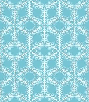 Hand drawn snowflake pattern Stock Illustration