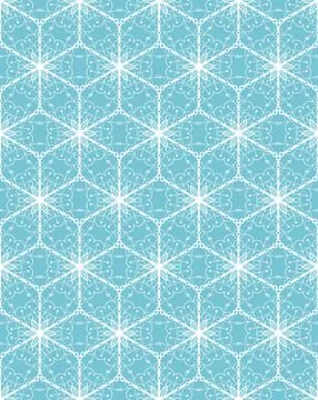 Hand drawn snowflake pattern Stock Illustration