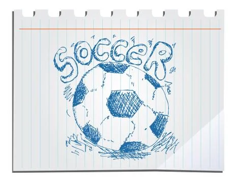 Hand drawn soccer Stock Illustration