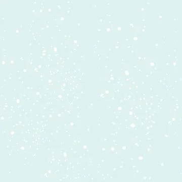 Hand drawn soft blue background, pattern with white snowflakes creating a serene Stock Illustration
