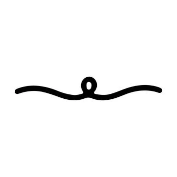 Hand drawn soft loop divider vector illustration for modern decorative proj.. Ilustração Stock