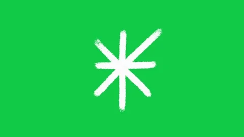 Hand Drawn Sparkle Star 2D Animation on Green Screen Видео 336578826