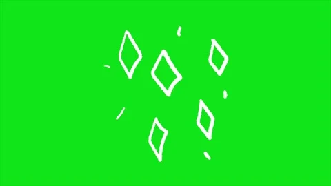 Hand drawn Sparkling stars looping animation on green background Stock Footage 340084364