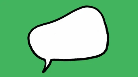 Hand-Drawn Speech Bubble animation on Green Screen | Comic Book Chat Box 스톡 동영상 318317487