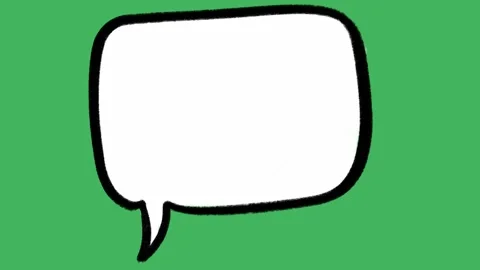 Hand-Drawn Speech Bubble animation on Green Screen | Comic Book Chat Box 스톡 동영상 318317499