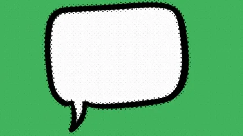 Hand-Drawn Speech Bubble animation on Green Screen | Comic Book Chat Box 스톡 동영상 318317502