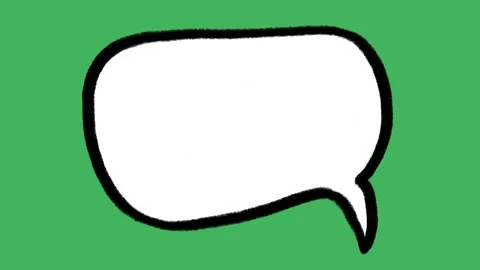 Hand-Drawn Speech Bubble animation on Green Screen | Comic Book Chat Box 스톡 동영상 318317509