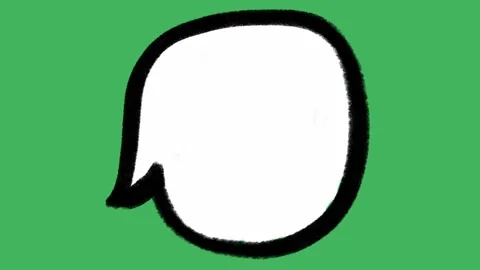 Hand-Drawn Speech Bubble animation on Green Screen | Comic Book Chat Box 스톡 동영상 318317511
