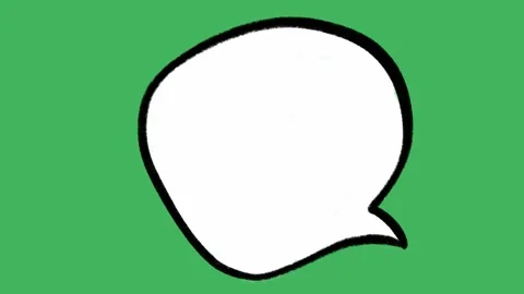 Hand-Drawn Speech Bubble animation on Green Screen | Comic Book Chat Box 스톡 동영상 318317516