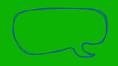 Hand drawn speech bubble animation on green screen. Chroma key comic talk bubble Stock-Footage 325801048