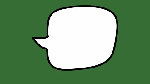 Hand Drawn Speech Bubble Animation on Green Screen | Cartoon Talk Bubble Stock Footage 328989502