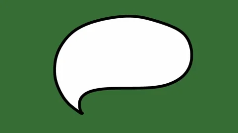 Hand Drawn Speech Bubble Animation on Green Screen | Cartoon Talk Bubble Video stock 328989509