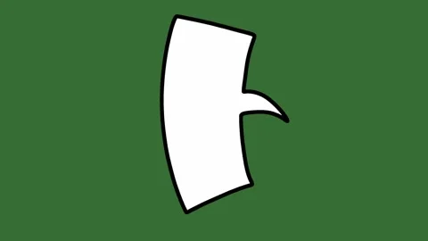 Hand Drawn Speech Bubble Animation on Green Screen | Cartoon Talk Bubble Video stock 328989511