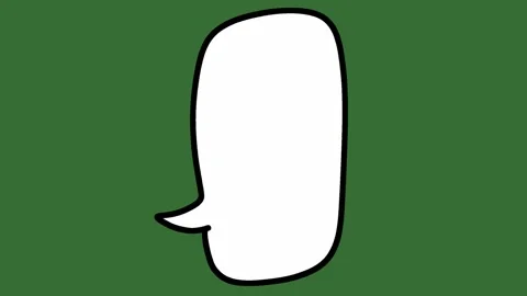 Hand Drawn Speech Bubble Animation on Green Screen | Cartoon Talk Bubble Video stock 328989517