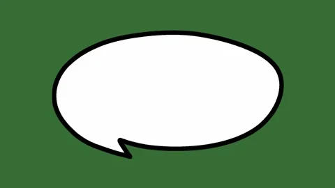 Hand Drawn Speech Bubble Animation on Green Screen | Cartoon Talk Bubble Video stock 328989520