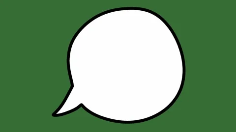 Hand Drawn Speech Bubble Animation on Green Screen | Cartoon Talk Bubble Video stock 328989523