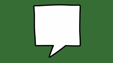 Hand Drawn Speech Bubble Animation on Green Screen | Cartoon Talk Bubble Video stock 328989524