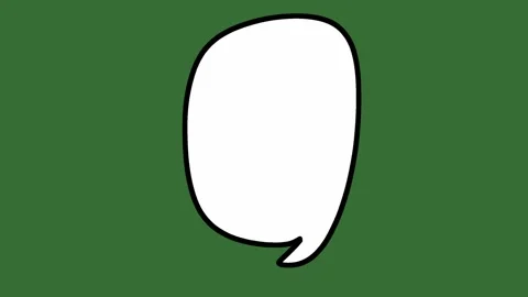 Hand Drawn Speech Bubble Animation on Green Screen | Cartoon Talk Bubble Video stock 328989526