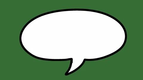 Hand Drawn Speech Bubble Animation on Green Screen | Cartoon Talk Bubble Video stock 328989527
