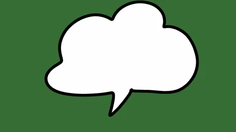 Hand Drawn Speech Bubble Animation on Green Screen | Cartoon Talk Bubble Video stock 328989542