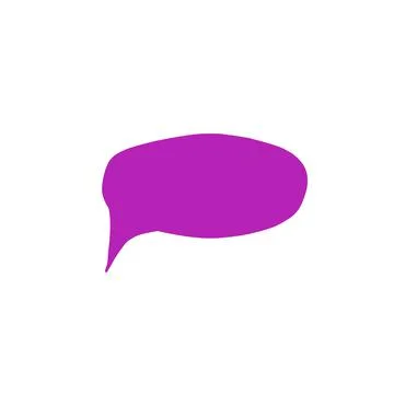 Hand drawn speech bubble with copy space. Online chat clouds with place for t Stock Illustration