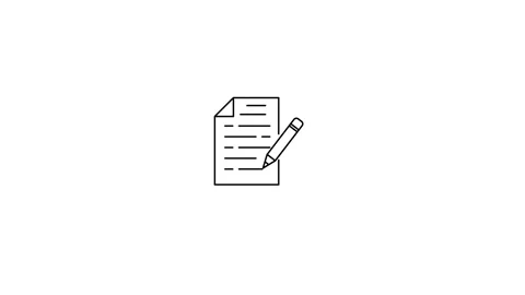 Hand drawn speech bubble feedback icon animation for corporate use Video stock 342621578