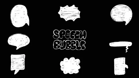 Hand drawn of Speech bubble Stock Footage 308717841