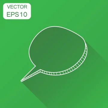 Hand drawn speech bubble icon. Business concept speech dialog pictogram. Vect Illustrazione stock
