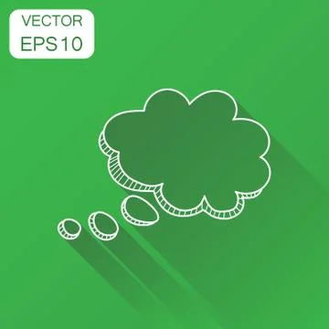 Hand drawn speech bubble icon. Business concept speech dialog pictogram. Vect Illustrazione stock