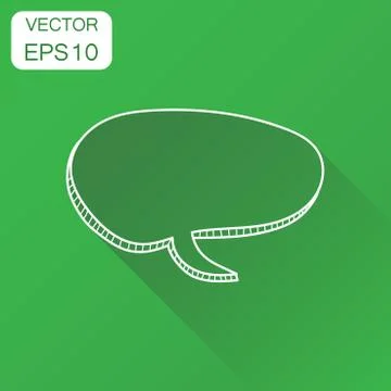 Hand drawn speech bubble icon. Business concept speech dialog pictogram. Vect Illustrazione stock