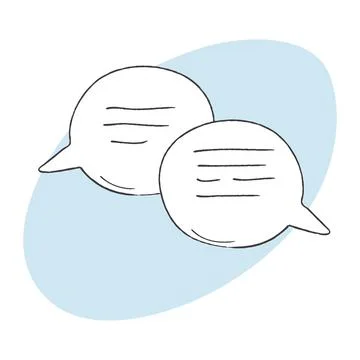 Hand Drawn Speech Bubble Illustrazione stock