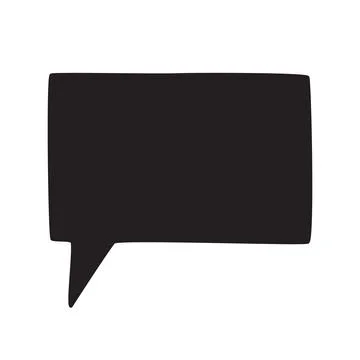 Hand drawn speech bubble isolated on white background 스톡 일러스트