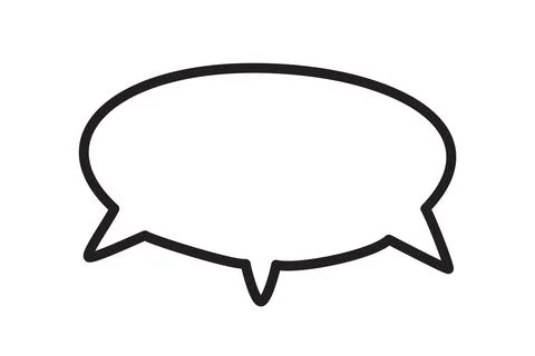 Hand drawn speech bubble isolated on white background 스톡 일러스트