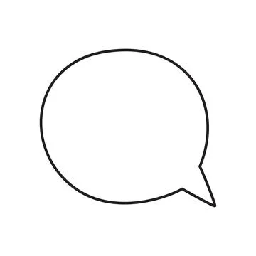 Hand drawn speech bubble isolated on white background 스톡 일러스트