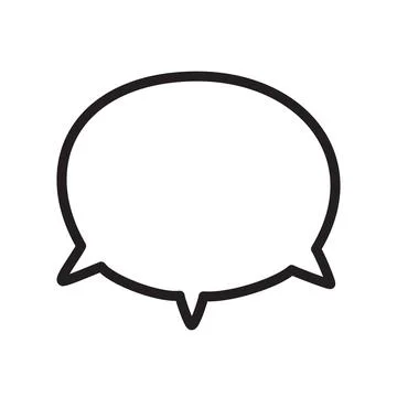 Hand drawn speech bubble isolated on white background Stock Illustration