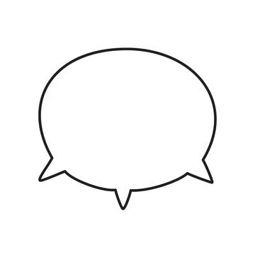 Hand drawn speech bubble isolated on white background Stock Illustration