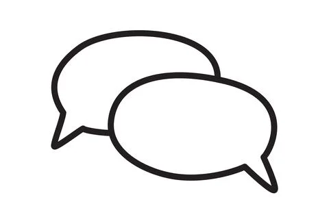 Hand drawn speech bubble isolated on white background Illustrazione stock