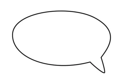 Hand drawn speech bubble isolated on white background Stock Illustration