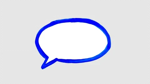 Hand Drawn Speech Bubble Line Animation Overlay Stock-Footage 347367860