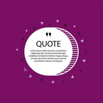 Hand drawn Speech Bubble. Marker object. Geometric design. Space for quote an Stock Illustration