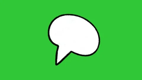 Hand-Drawn Speech Bubble Message Animation on Green Screen | Chat Bubble Vidéo 332614752