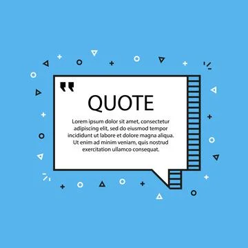 Hand drawn Speech Bubble. Message object. Geometric design. Space for quote a Stock Illustration