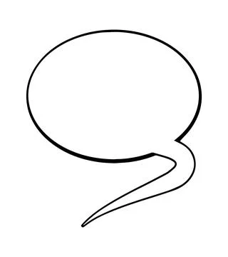 Hand-Drawn Speech Bubble Outline for Comics, Messages, Chat, and Social Media Stock-Illustration