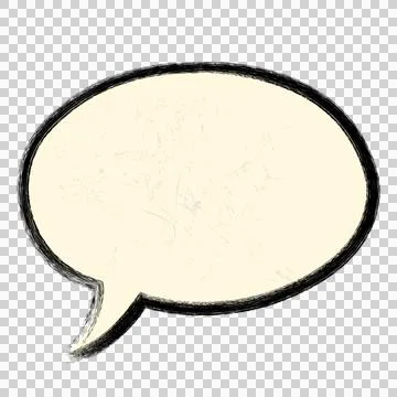 Hand drawn speech bubble with rough sketch texture isolated on white 스톡 일러스트