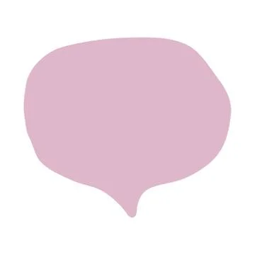 Hand drawn speech bubble vector illustration. Dialog balloon template chat Stock Illustration