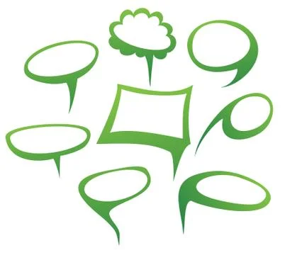 Hand-drawn speech bubbles vector Stock Illustration